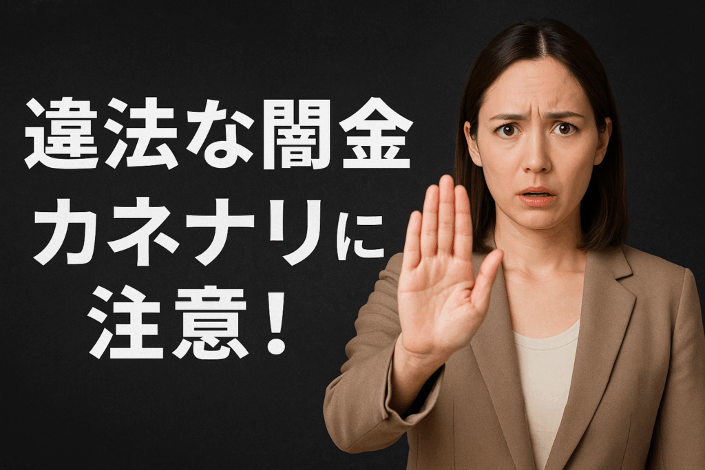 違法な闇金カネナリに注意！利用するリスクについて解説する記事のアイキャッチ画像