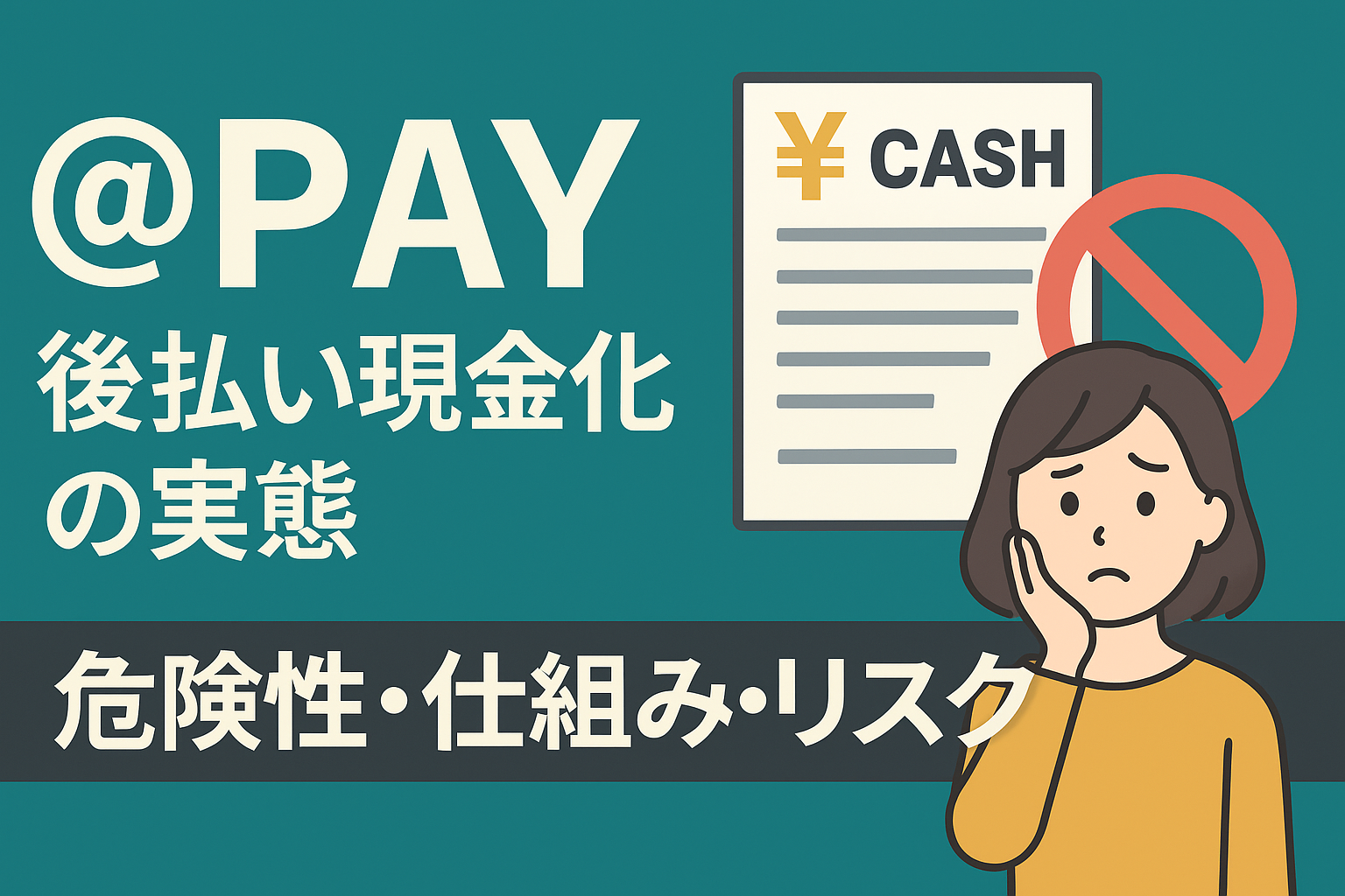 アットペイ(@PAY)後払い現金化の実態について解説した記事のアイキャッチ画像