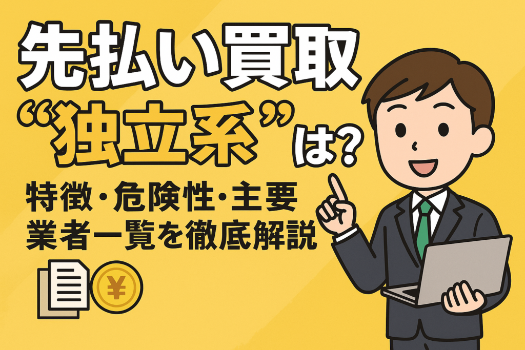 先払い買取独立系について解説した記事のアイキャッチ画像