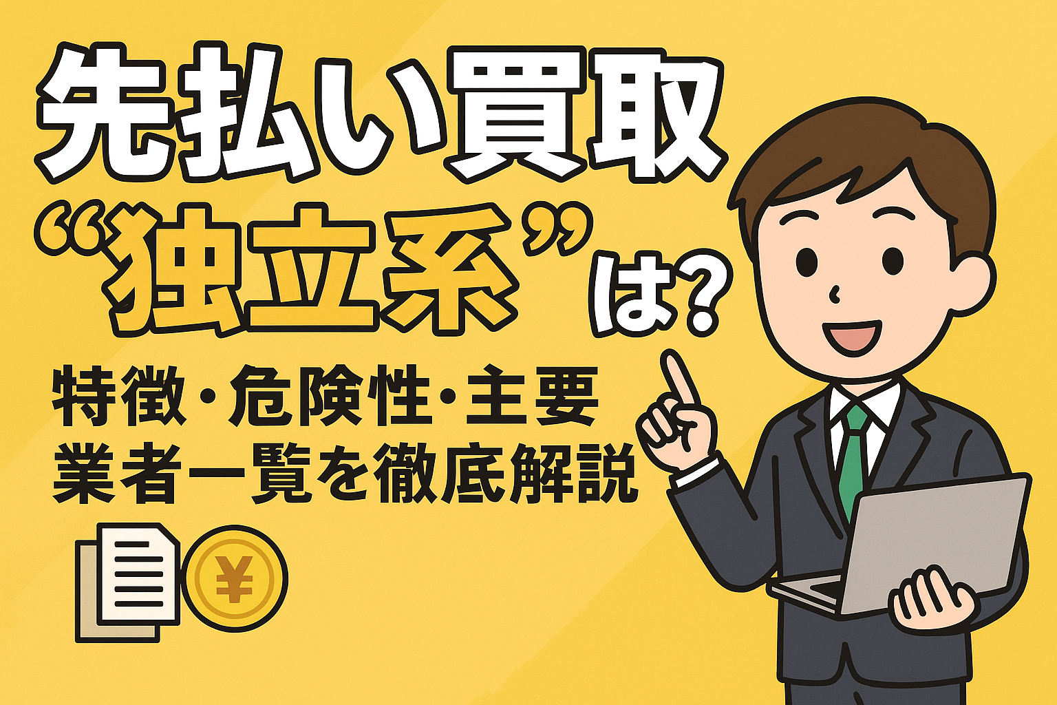 先払い買取独立系について解説した記事のアイキャッチ画像
