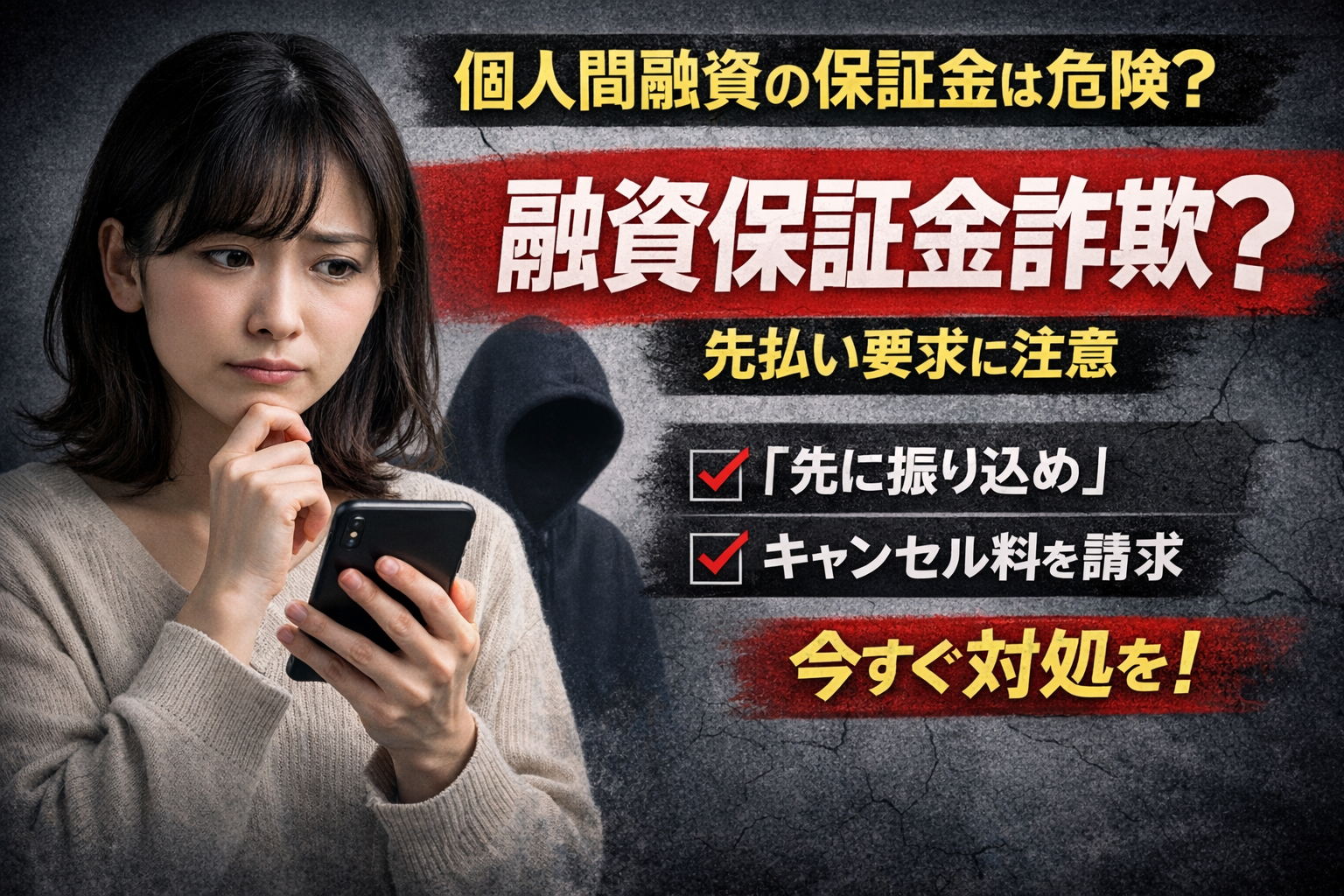 個人間融資の保証金は危険かどうか解説し疑うべき要素についても解説した記事のアイキャッチ画像