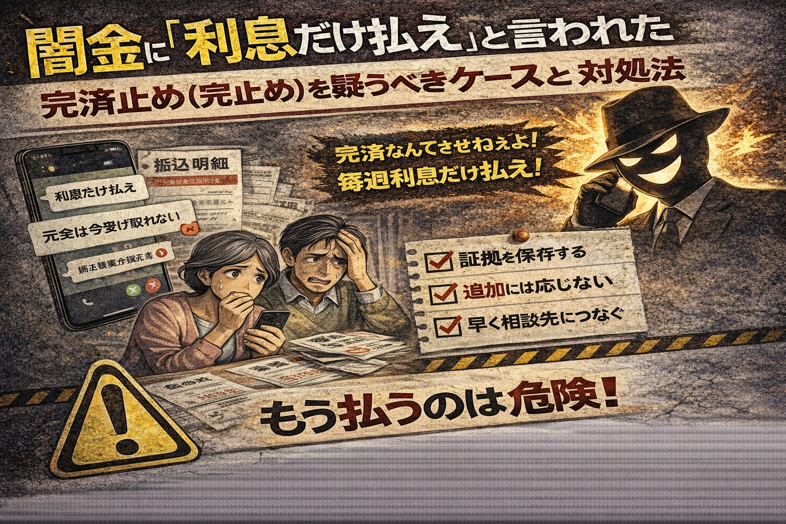 完済止めの典型パターンと対策について解説した記事のアイキャッチ画像