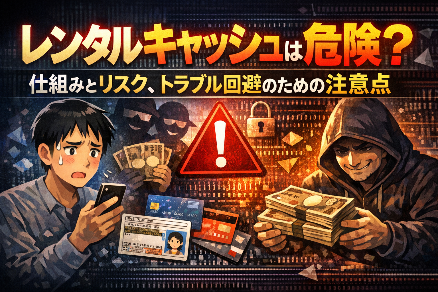 レンタルキャッシュの危険性について解説した記事のアイキャッチ画像
