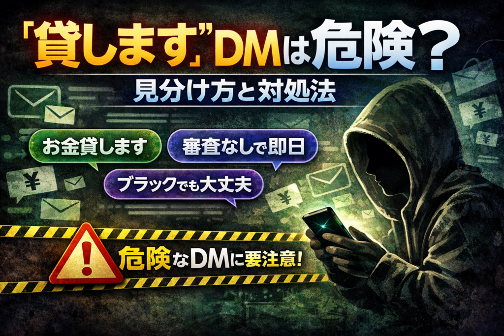 貸しますDMの危険性について解説した記事のアイキャッチ画像
