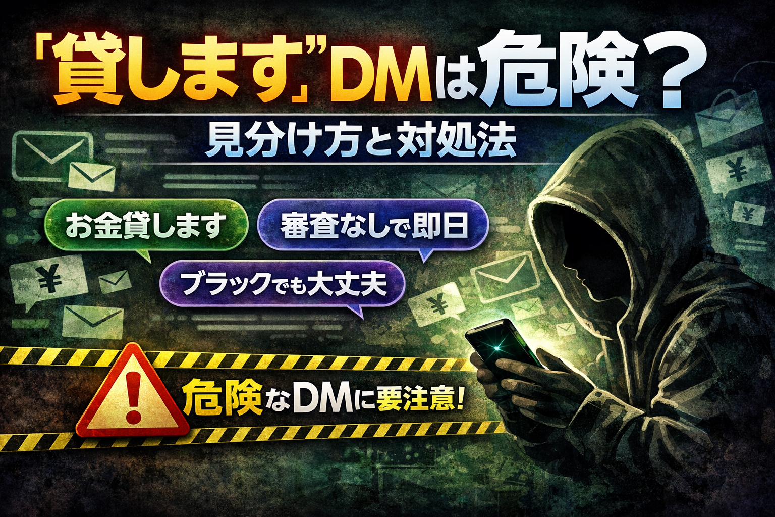 貸しますDMの危険性について解説した記事のアイキャッチ画像