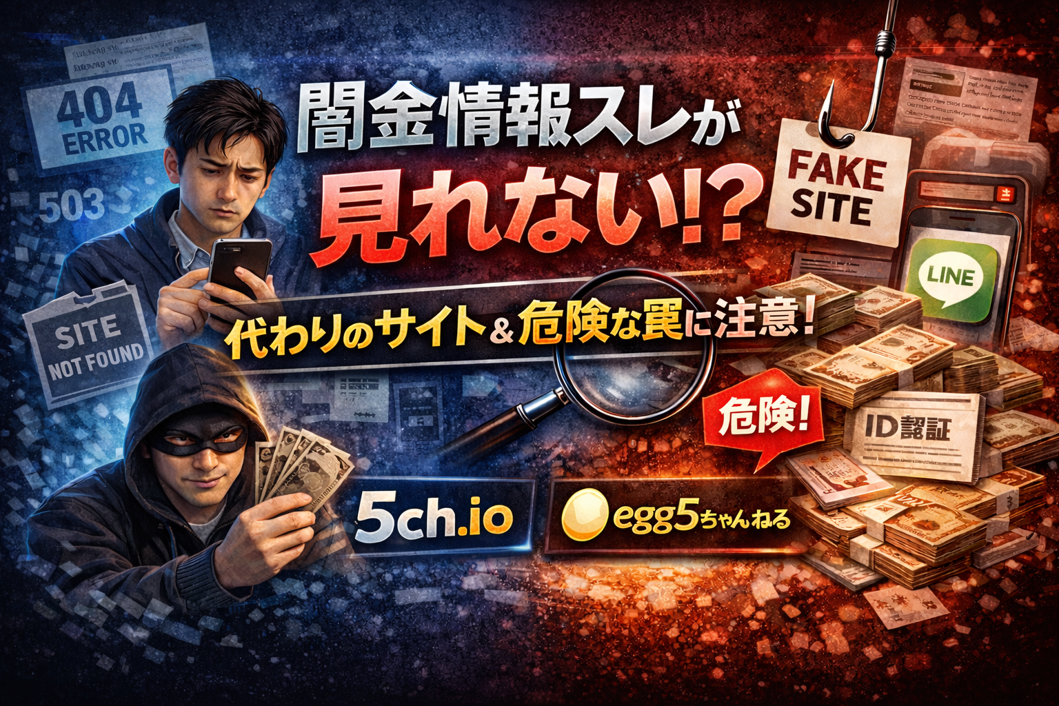 闇金情報スレが見れない原因について解説し、代替候補のサイトを２つ紹介した記事のアイキャッチ画像