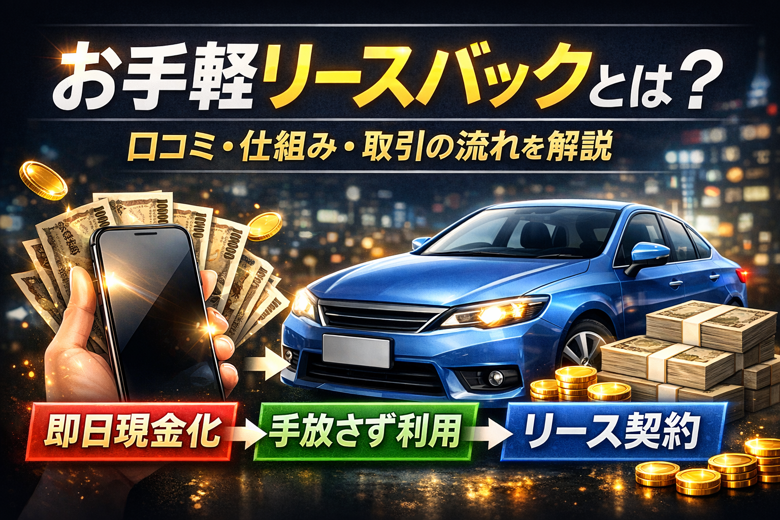 お手軽リースバックについて解説した記事のアイキャッチ画像