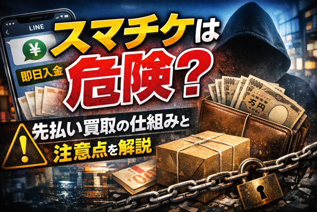 スマチケと先払い買取の仕組みと注意点について解説した記事のアイキャッチ画像