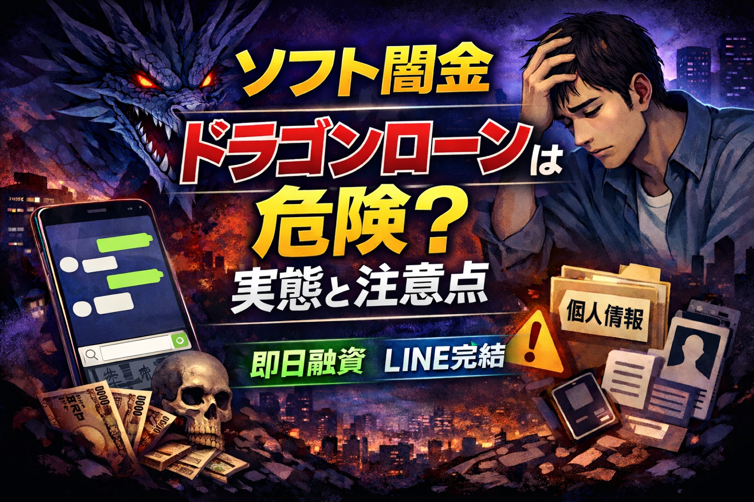 ソフト闇金ドラゴンローンの実態と注意点について解説した記事のアイキャッチ画像