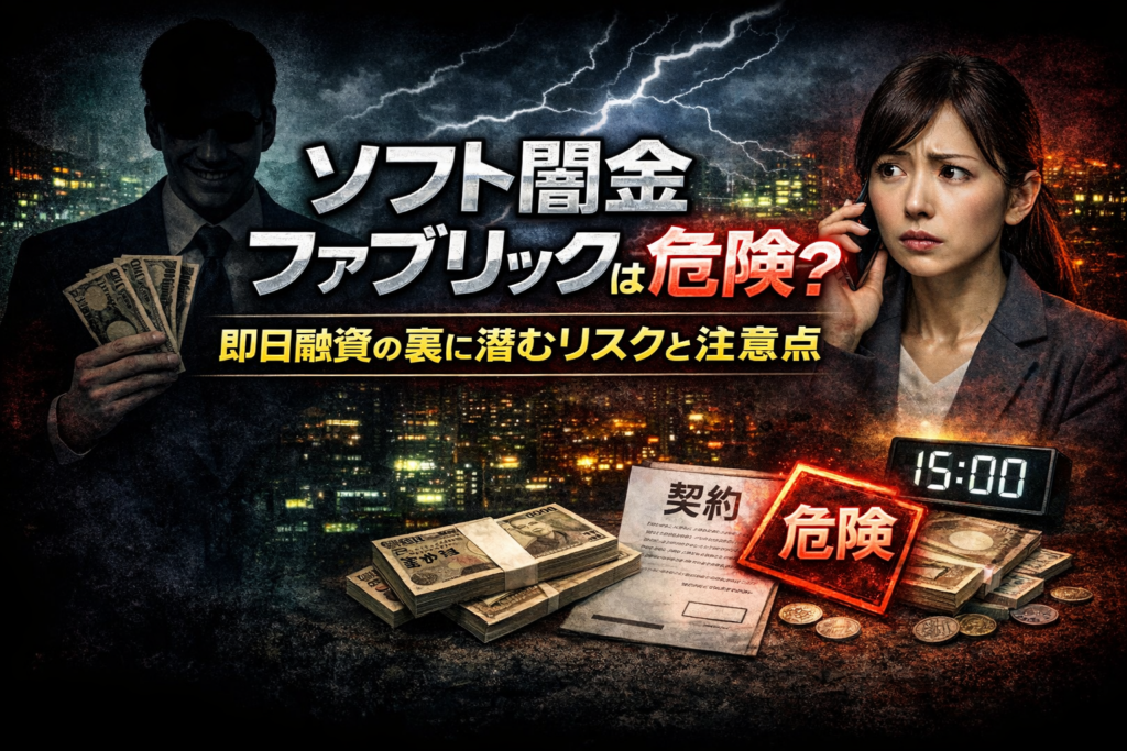 ソフト闇金ファブリックについて解説し、注意喚起した記事のアイキャッチ画像