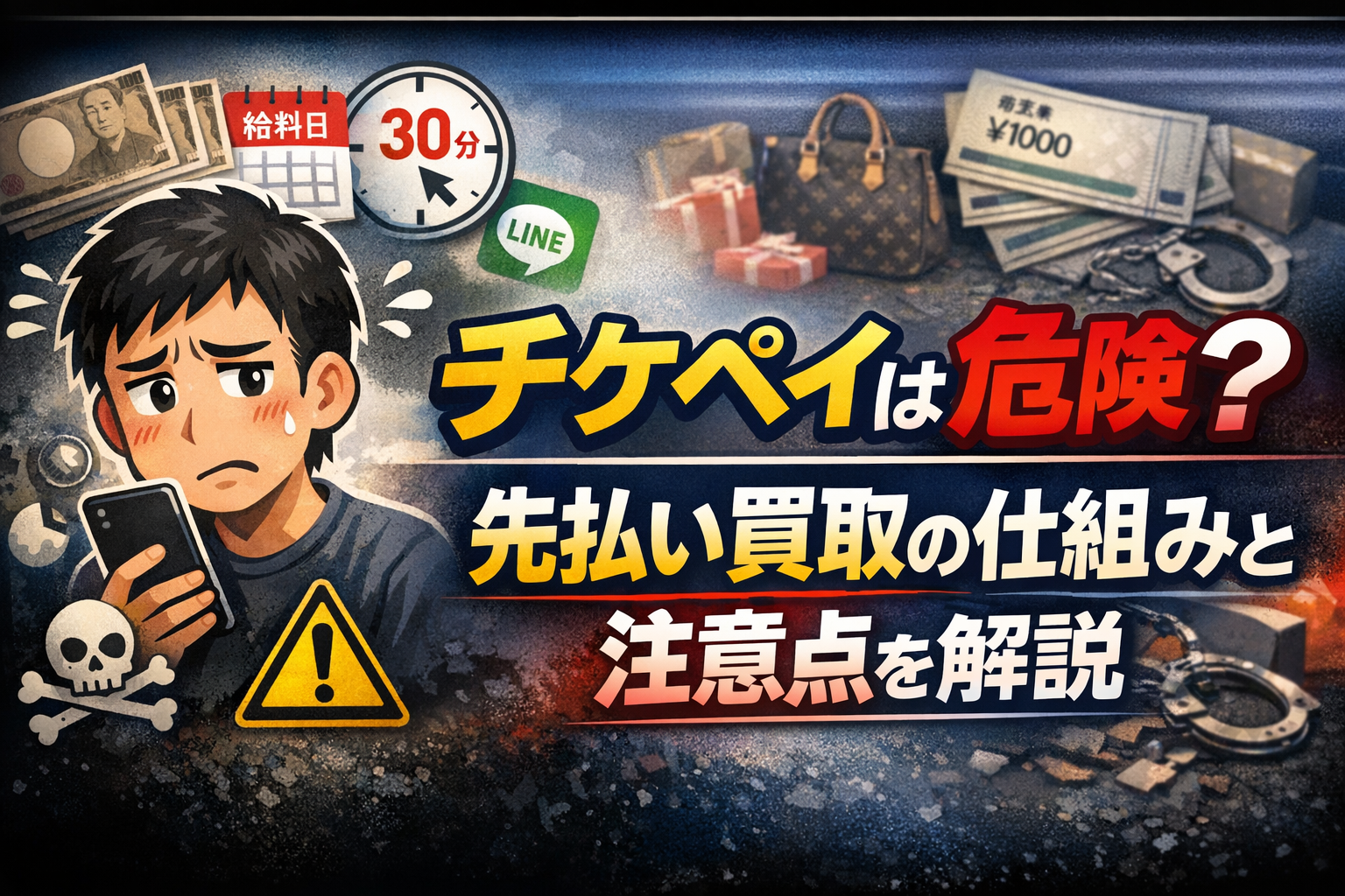 チケペイのリスクと先払い買取の仕組み、注意点について解説した記事のアイキャッチ画像