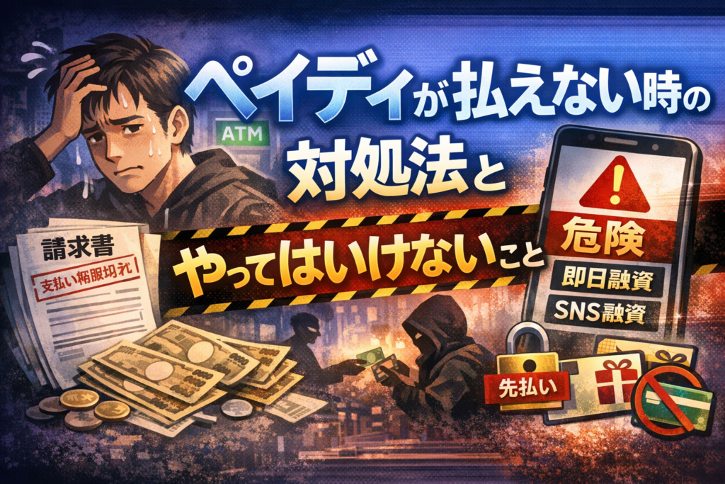 ペイディが払えない時の対処法について解説した記事のアイキャッチ画像