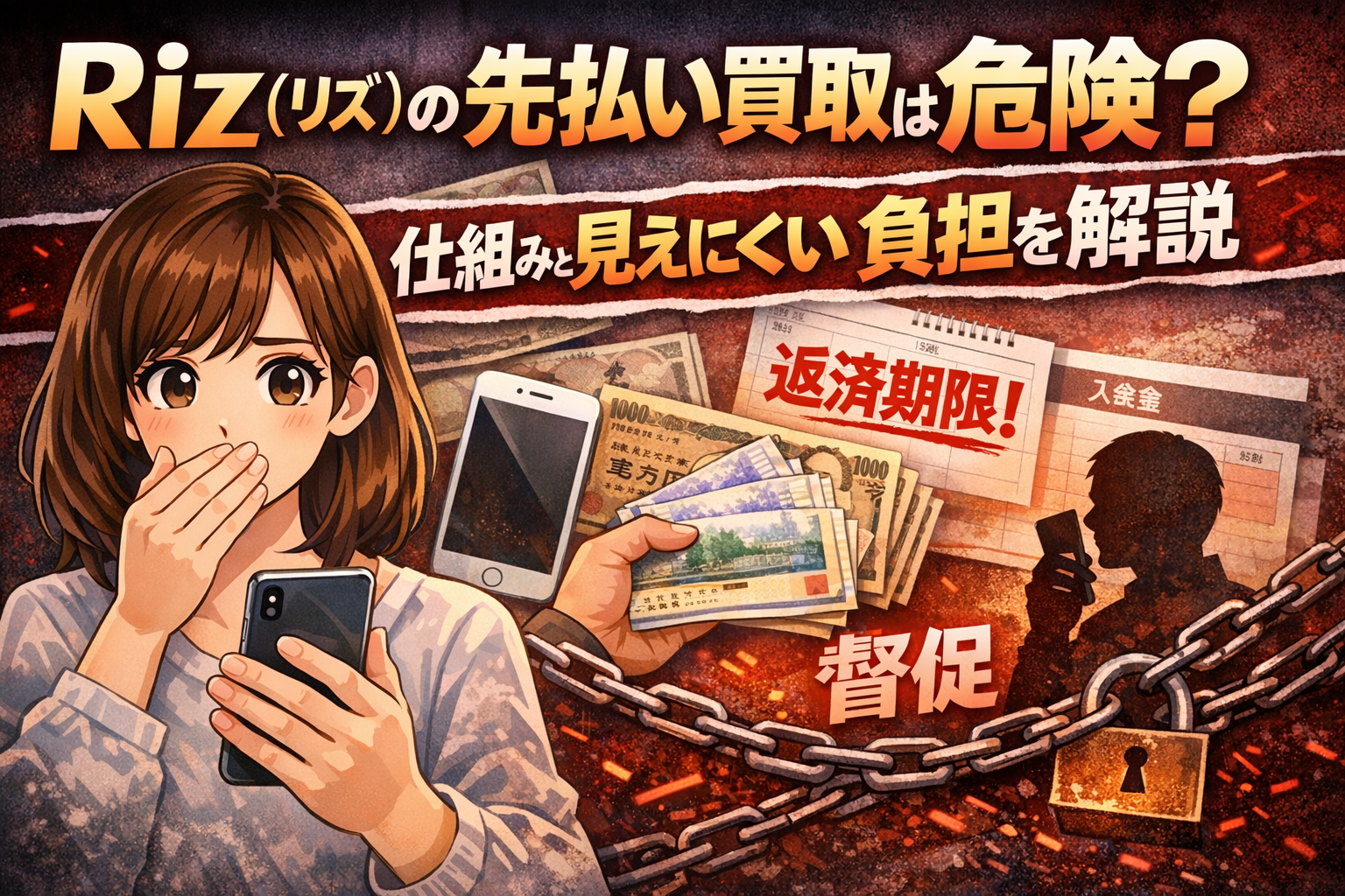 先払い買取リズについて解説した記事のアイキャッチ画像