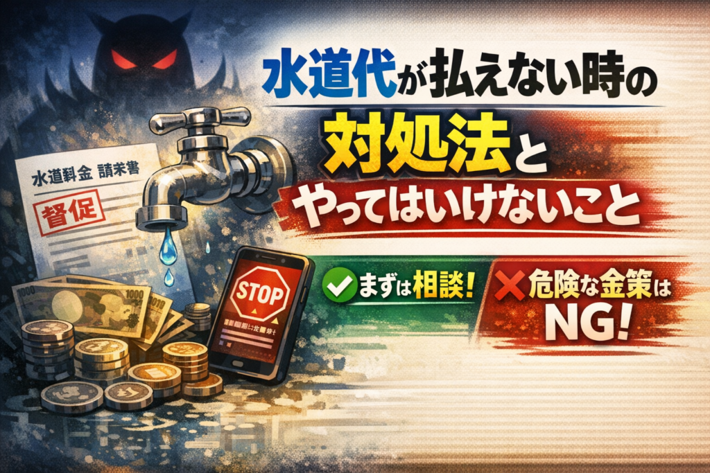 水道代が払えない時の対処法について解説した記事のアイキャッチ画像