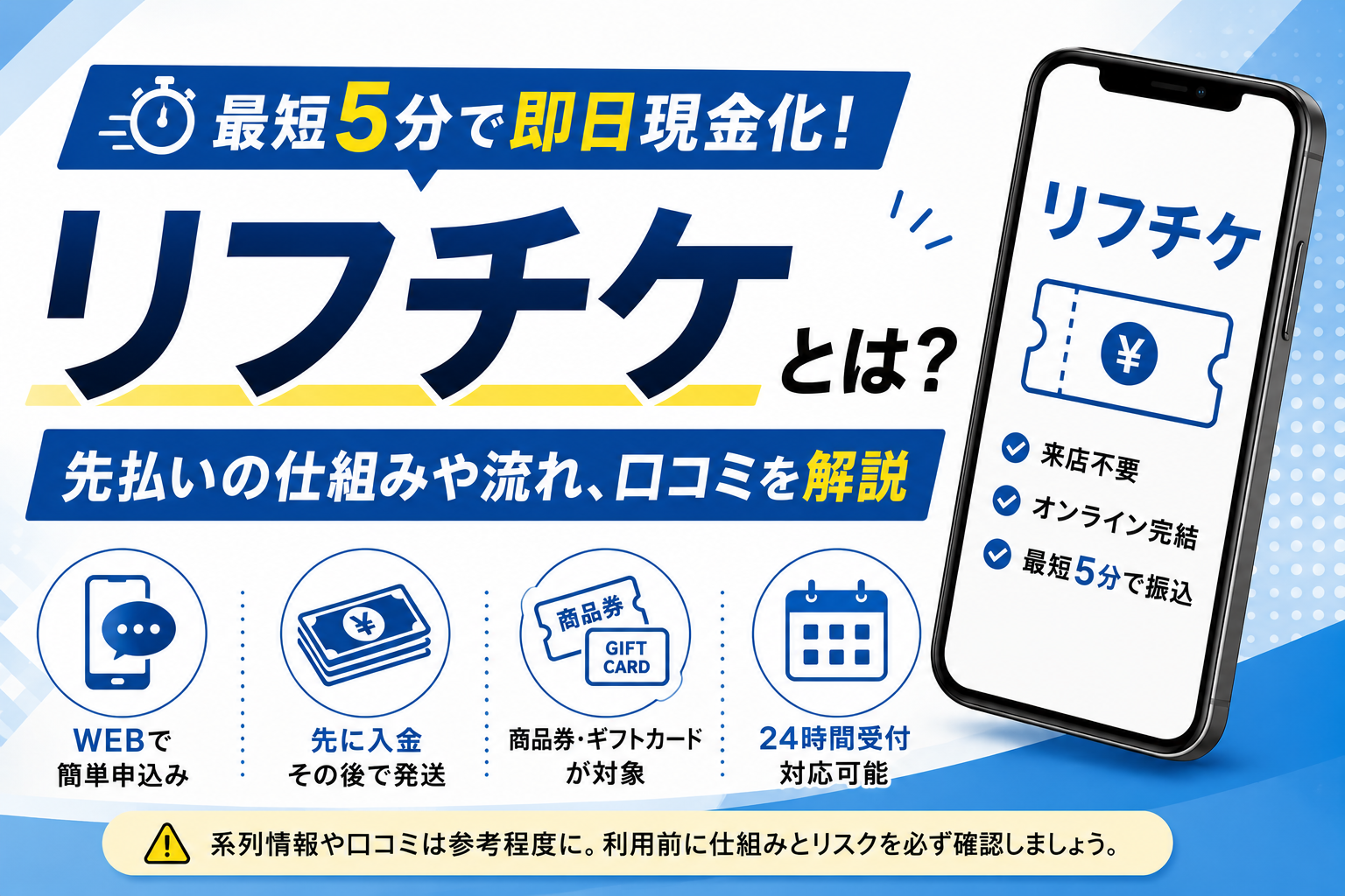 先払い買取業者リフチケについて解説