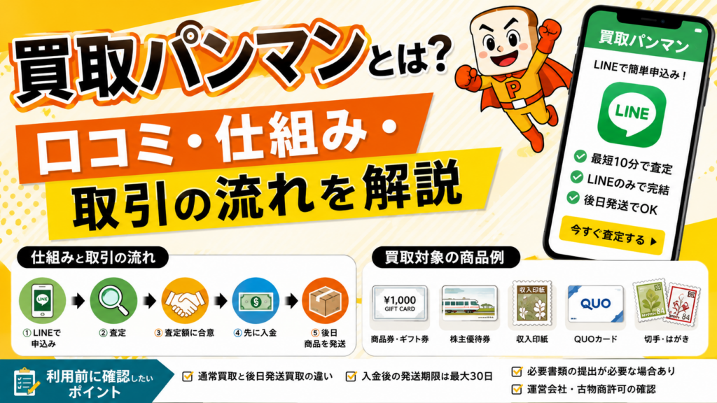 先払い買取業者買取パンマンについて解説