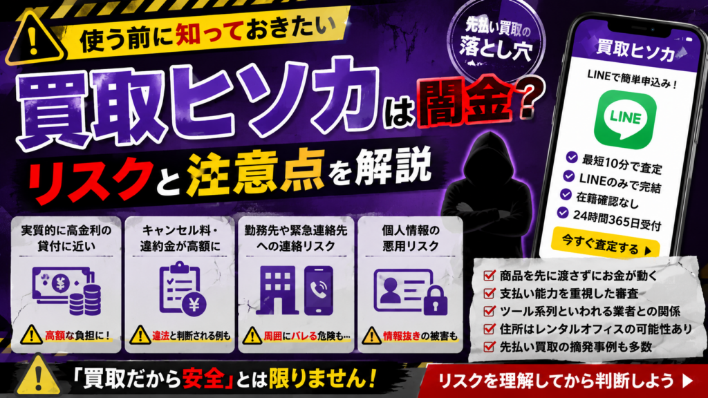 買取ヒソカを利用する前に知っておくべきリスクや注意点について解説