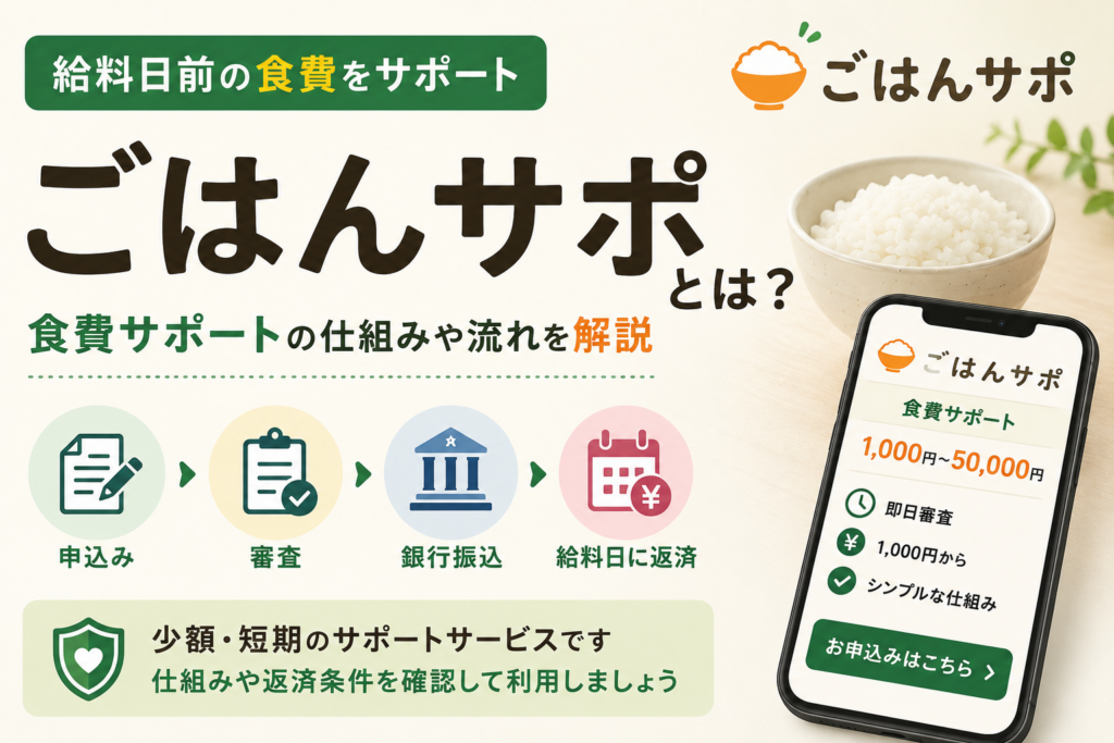 ごはんサポの食費サポートの仕組みや流れ、審査と給料日返済のポイントを解説